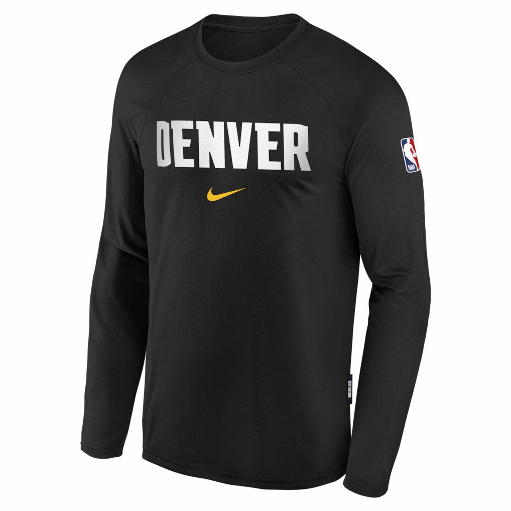Denver Nuggets Youth 2025/26 City Edition Dri-Fit Long Sleeve Game Top Black - Nike