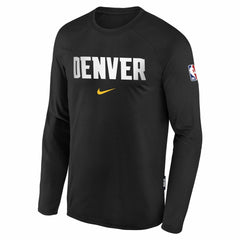 Denver Nuggets Youth 2025/26 City Edition Dri-Fit Long Sleeve Game Top Black - Nike