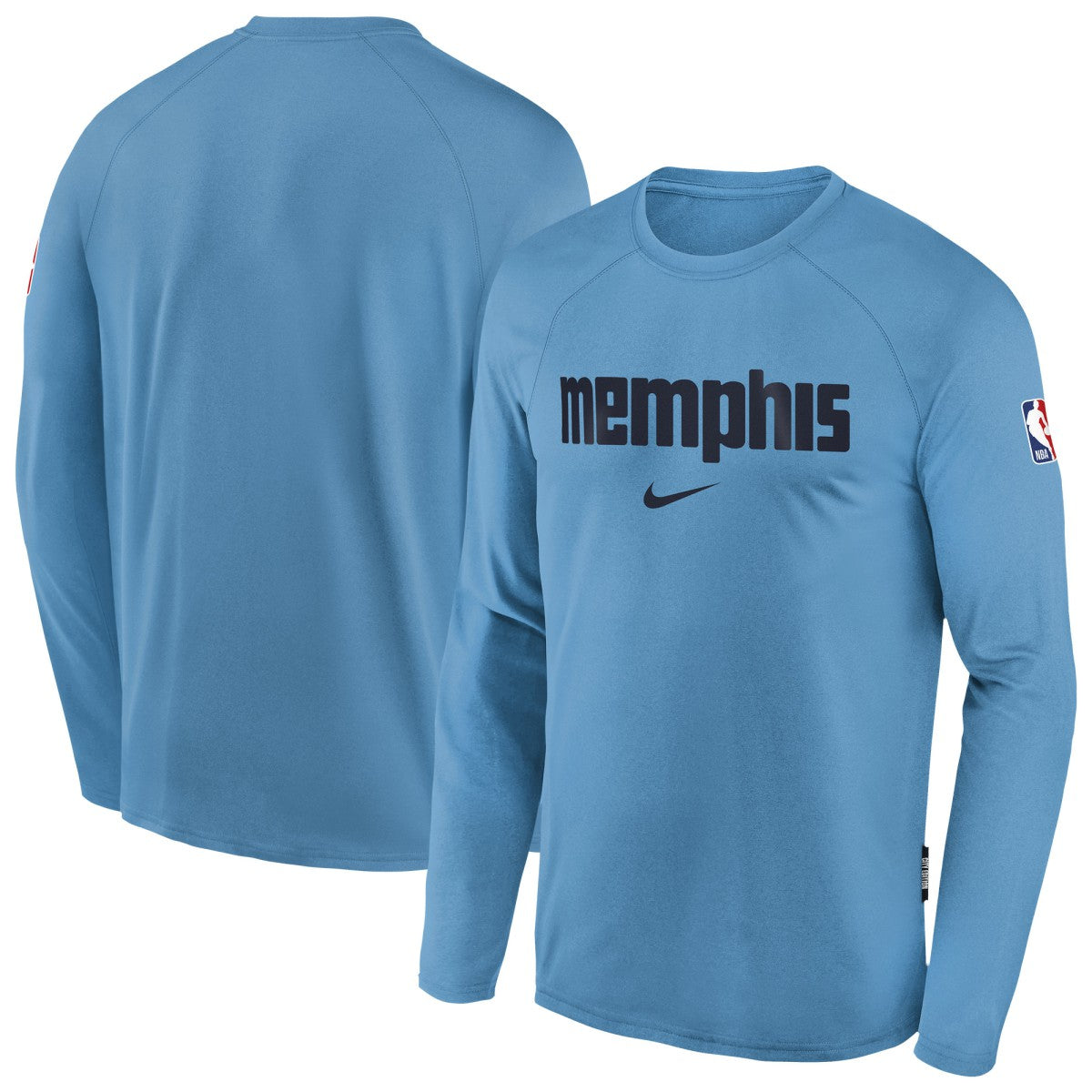 Memphis Grizzlies Youth 2025/26 City Edition Dri-Fit Long Sleeve Game Top Light Blue - Nike outlet