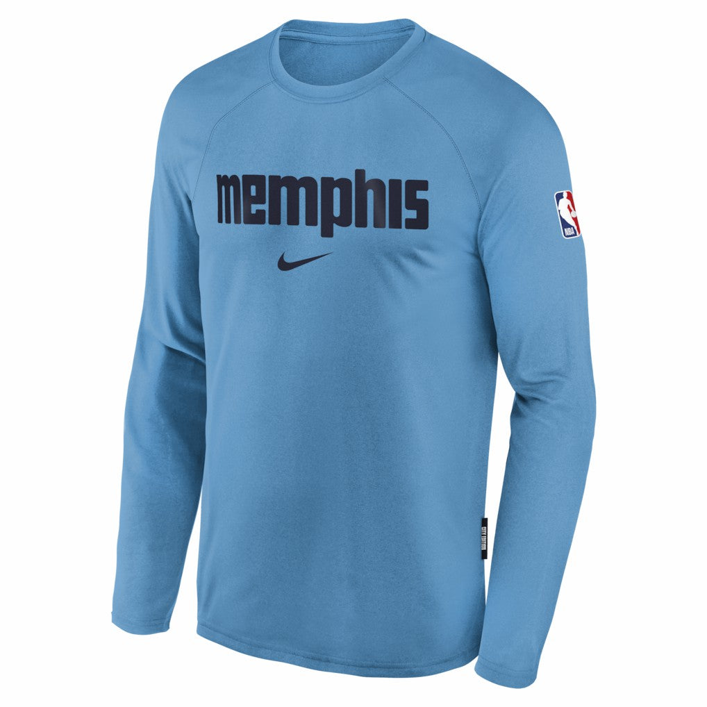 Memphis Grizzlies Youth 2025/26 City Edition Dri-Fit Long Sleeve Game Top Light Blue - Nike outlet