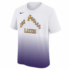 Los Angeles Lakers Youth 2025/26 City Edition Max90 T-Shirt White/Purple - Nike