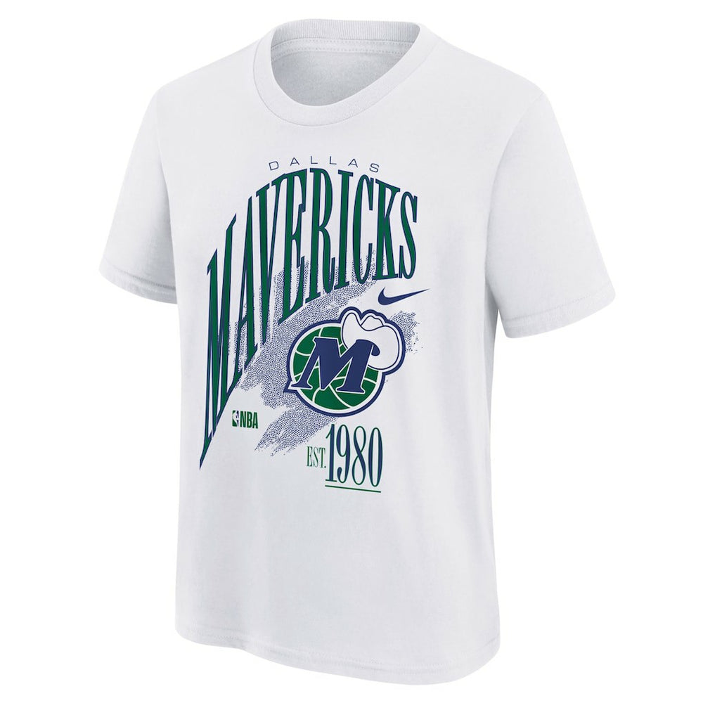 Dallas Mavericks Youth Hardwood Classics Champs Max90 T-Shirt White - Nike