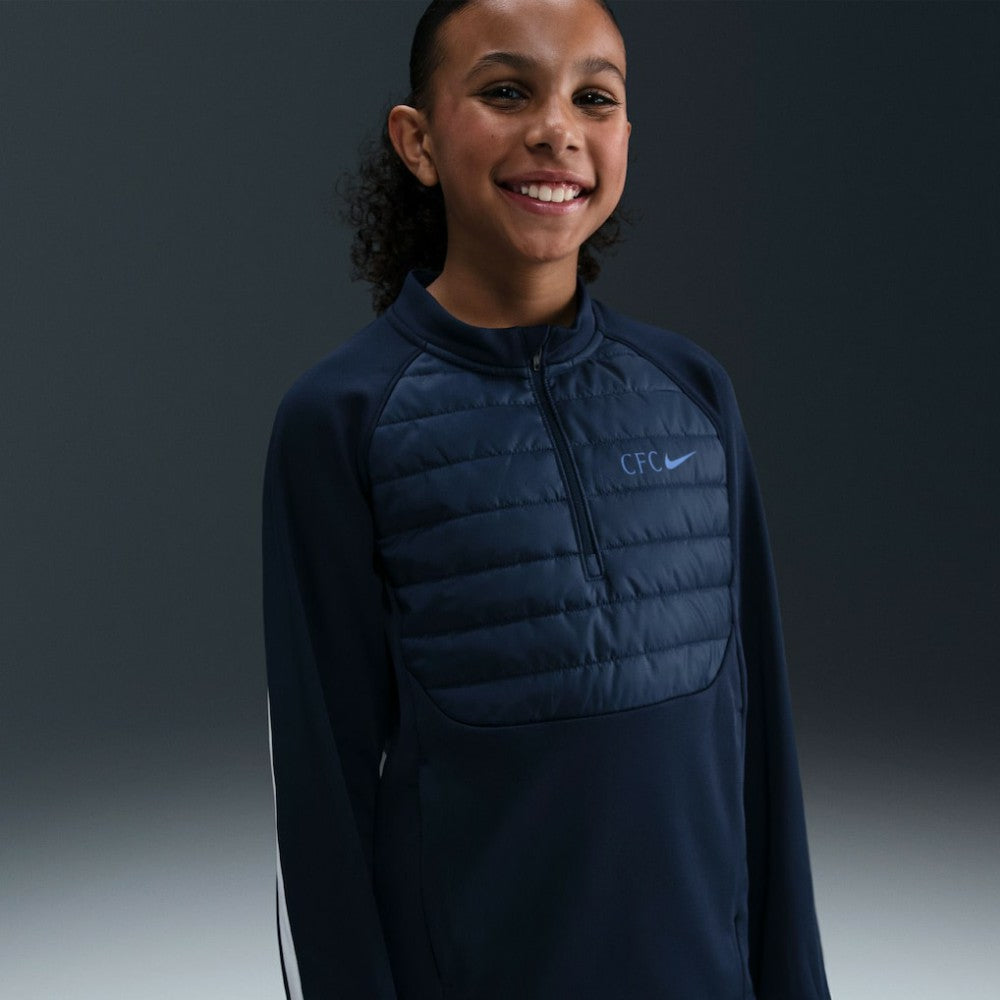 Chelsea Youth 2025/26 Academy Winter Warrior Drill Training Top Navy - Nike outlet