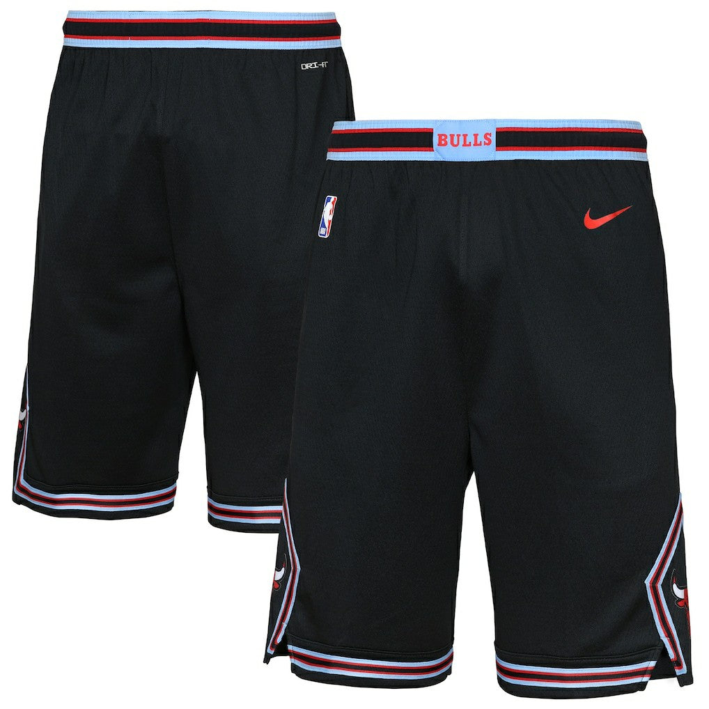 Chicago Bulls Youth 2025/26 City Edition Swingman Performance Shorts Black - Nike