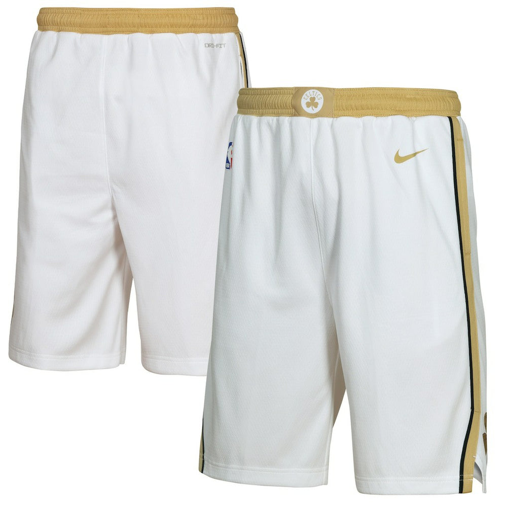 Boston Celtics Youth 2025/26 City Edition Swingman Performance Shorts White - Nike
