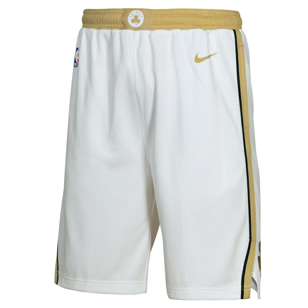 Boston Celtics Youth 2025/26 City Edition Swingman Performance Shorts White - Nike