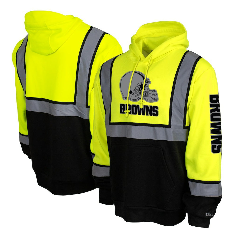 Cleveland Browns High-Visibility Safety Hooded Sweatshirt - Yellow Sweatshirts