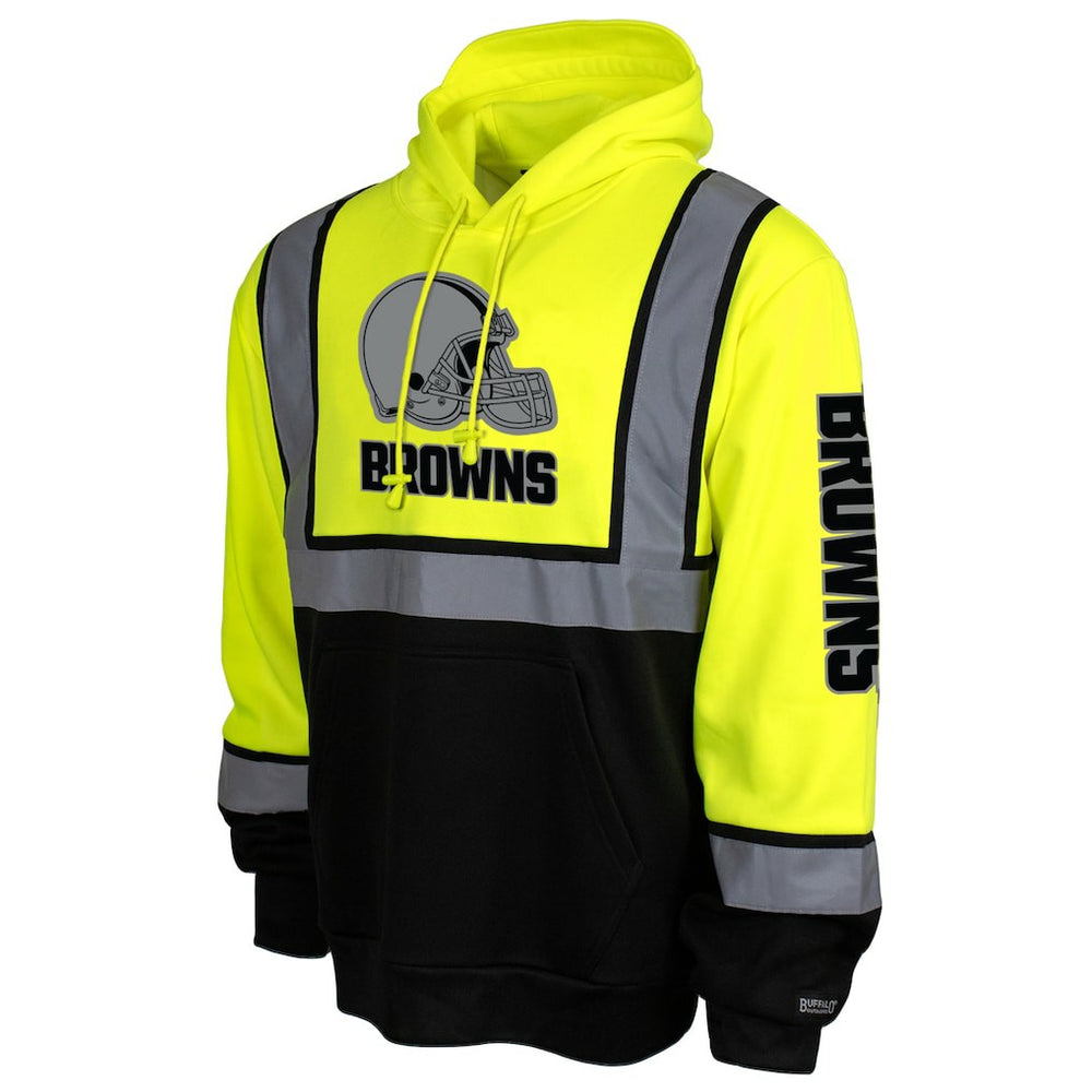 Cleveland Browns High-Visibility Safety Hooded Sweatshirt - Yellow Sweatshirts