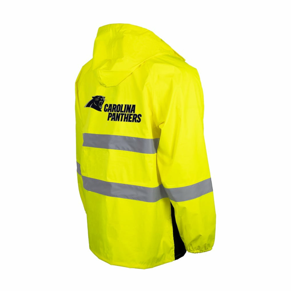 Carolina Panthers Hi-Vis Safety Waterproof Rainshell Full-Zip Hooded Jacket - Yellow Jackets