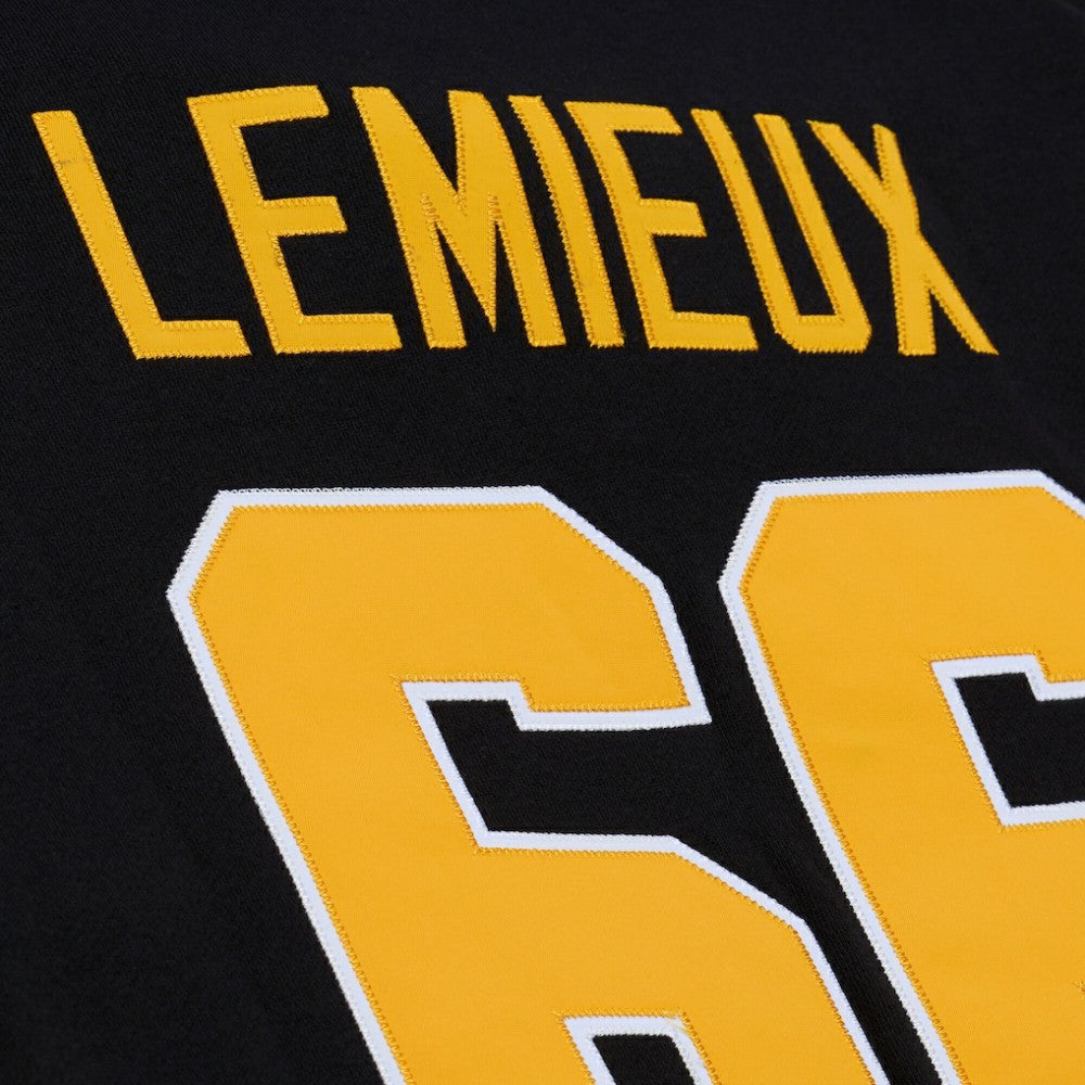 Mario Lemieux Pittsburgh Penguins Mitchell & Ness 1992 Name & Number Premium Pullover Hoodie - Black | US 202948290