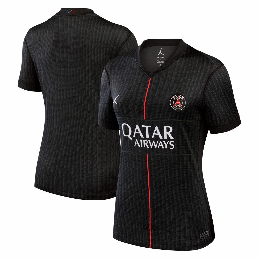Paris Saint-Germain Jordan Brand Women's 2025/26 Fourth Replica Jersey Black - Jordan outlet