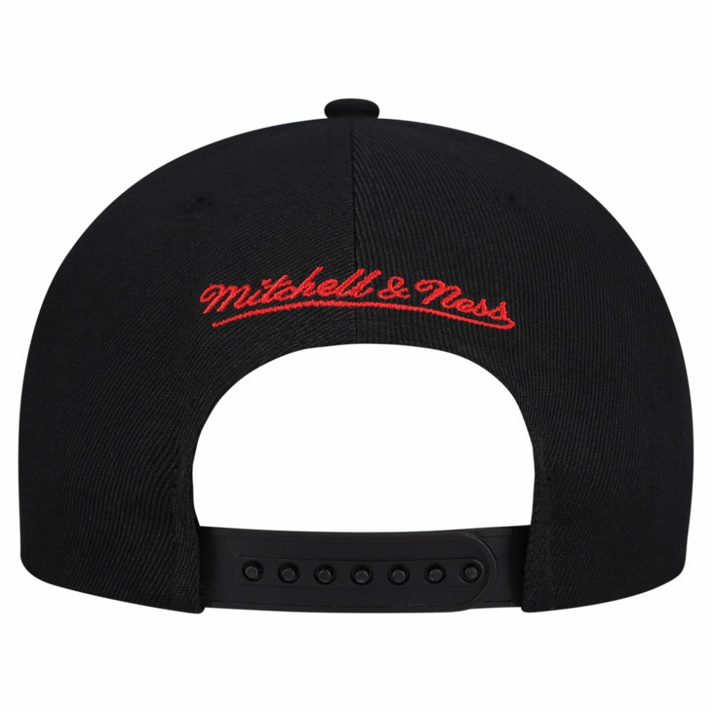 Buffalo Sabres Mitchell & Ness Retro Script Colorblock Snapback Hat - Black | US 202950556