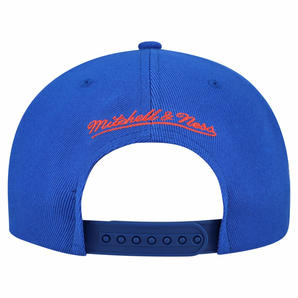 New York Islanders Mitchell & Ness Retro Script Colorblock Snapback Hat - Royal | US 202950562