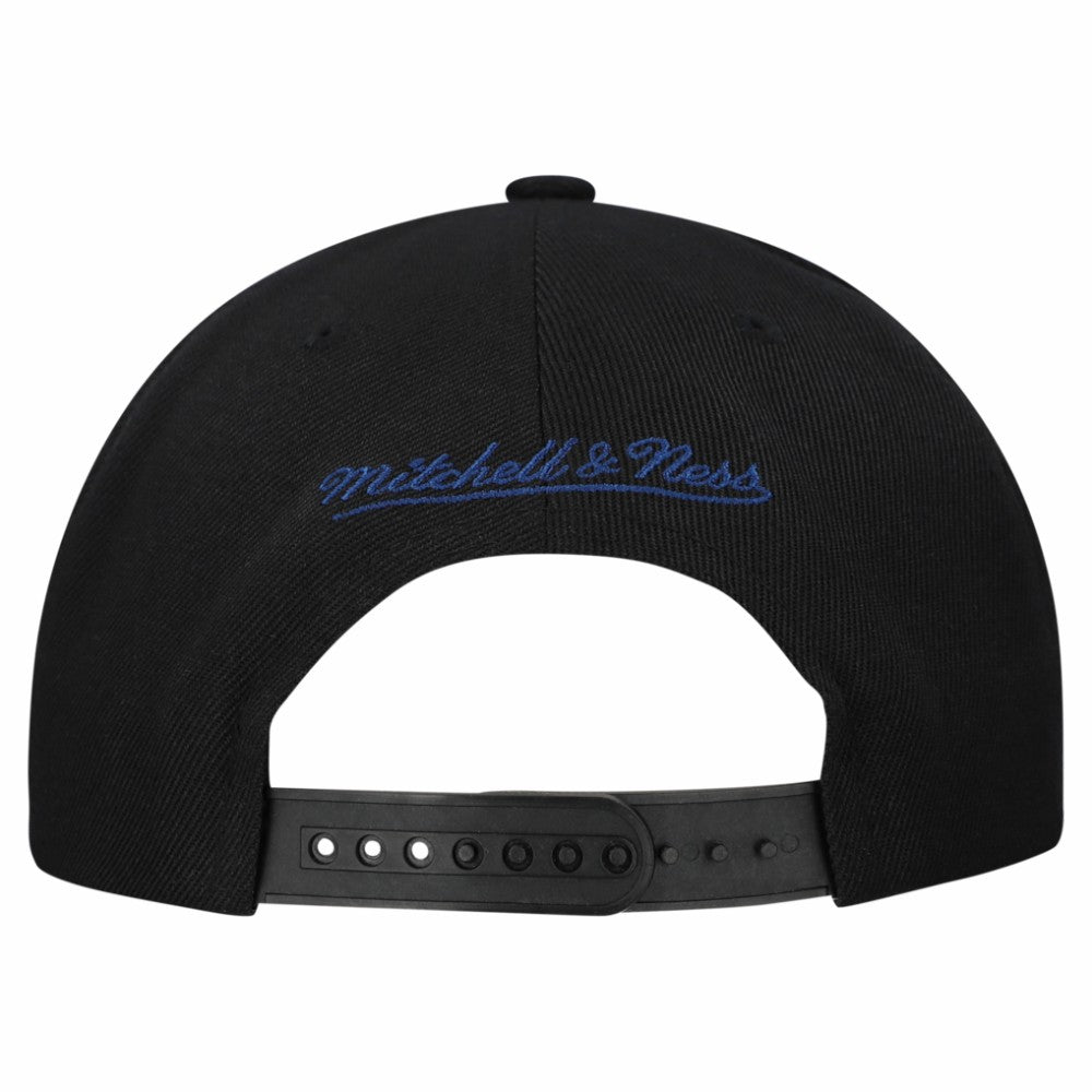 Tampa Bay Lightning Mitchell & Ness Retro Script Colorblock Snapback Hat - Black | US 202950563