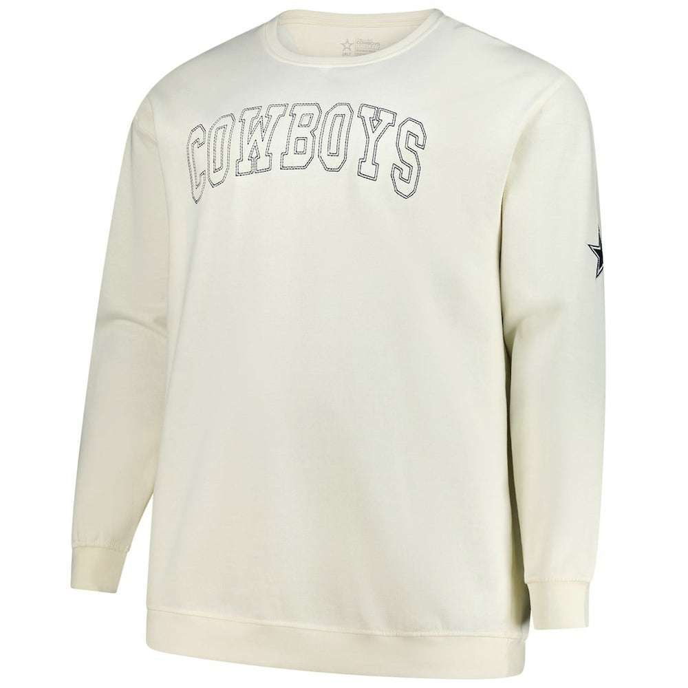 Dallas Cowboys Profile Big & Tall Fleece Sweatshirt - Cream Sweatshirts