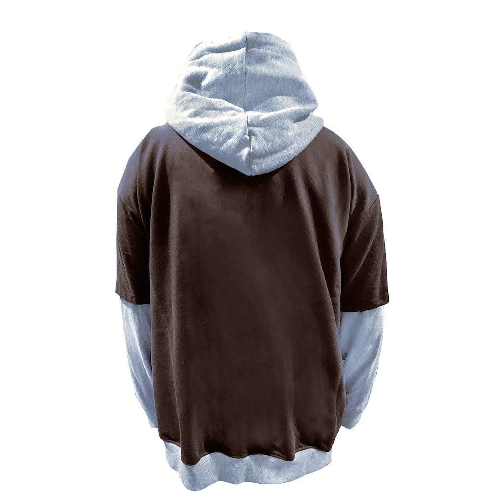 Cleveland Browns Big & Tall Twofer Pullover Hoodie - Brown/Heather Gray Hoodies
