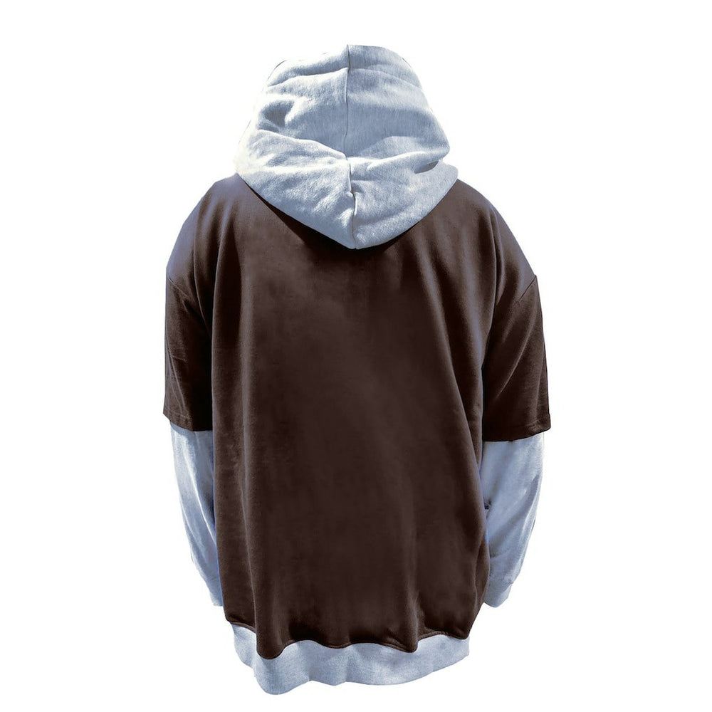 Cleveland Browns Big & Tall Twofer Pullover Hoodie - Brown/Heather Gray Hoodies