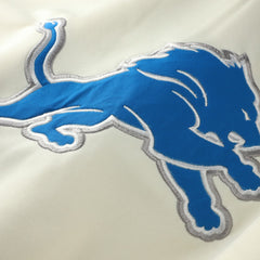 Detroit Lions Profile Big & Tall Chest Print and Logo Short Sleeve Pullover Hoodie - Oatmeal Hoodies
