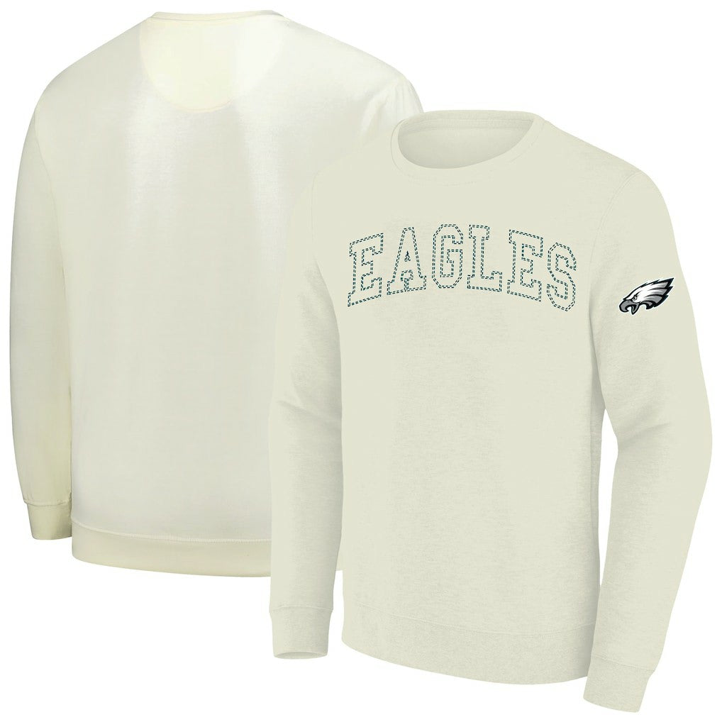 Philadelphia Eagles Profile Big & Tall Fleece Sweatshirt - Cream Sweatshirts