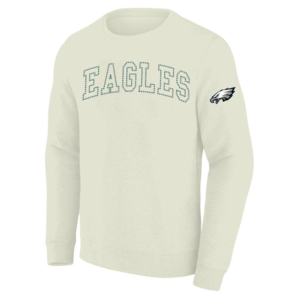 Philadelphia Eagles Profile Big & Tall Fleece Sweatshirt - Cream Sweatshirts