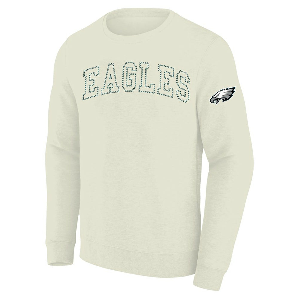 Philadelphia Eagles Profile Big & Tall Fleece Sweatshirt - Cream Sweatshirts