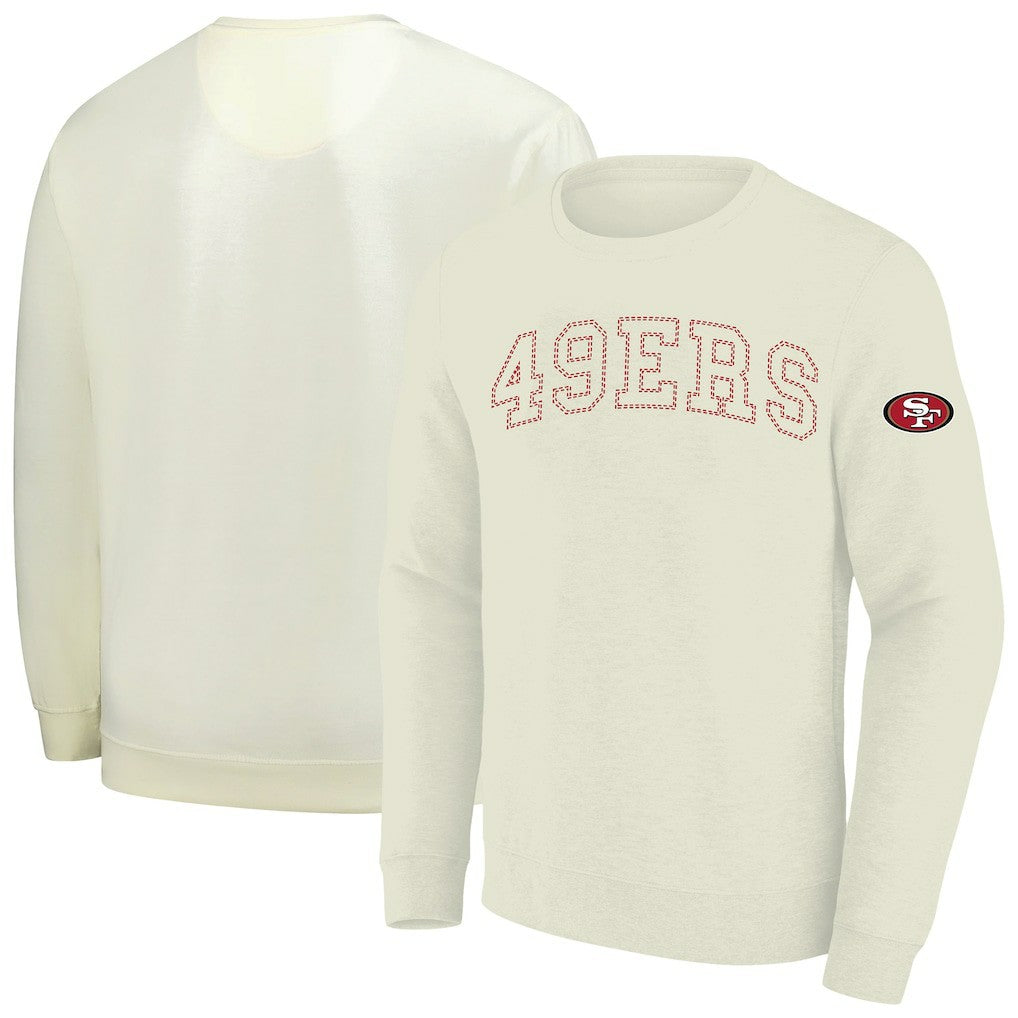 San Francisco 49ers Profile Big & Tall Fleece Sweatshirt - Cream Sweatshirts