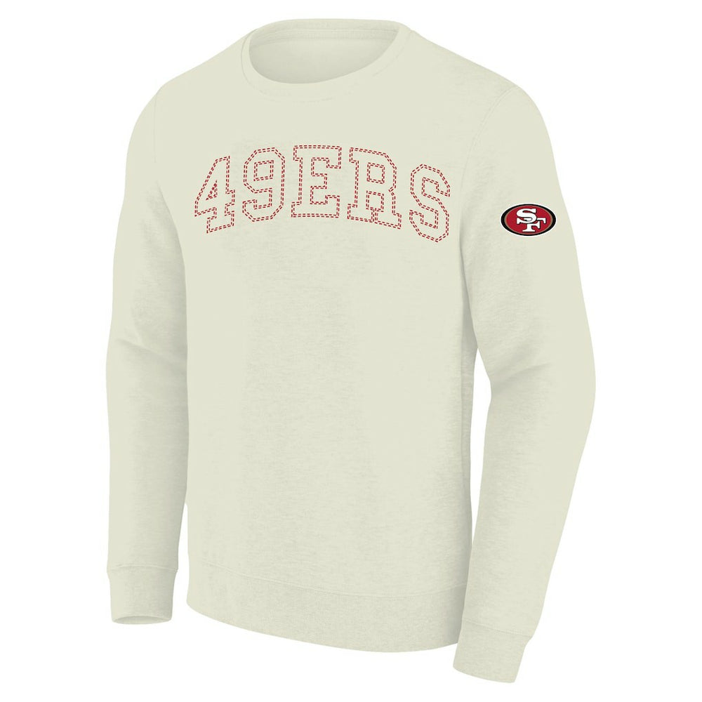 San Francisco 49ers Profile Big & Tall Fleece Sweatshirt - Cream Sweatshirts