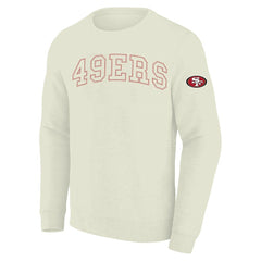 San Francisco 49ers Profile Big & Tall Fleece Sweatshirt - Cream Sweatshirts