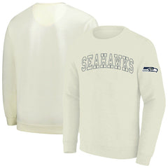 Seattle Seahawks Profile Big & Tall Fleece Sweatshirt - Cream Sweatshirts