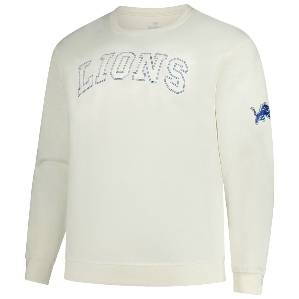 Detroit Lions Profile Big & Tall Fleece Sweatshirt - Cream Sweatshirts