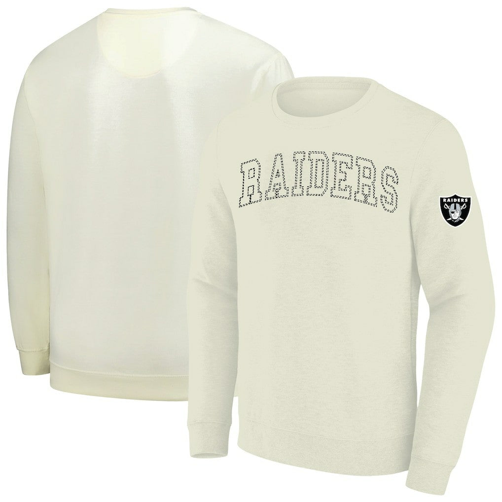 Las Vegas Raiders Profile Big & Tall Fleece Sweatshirt - Cream Sweatshirts