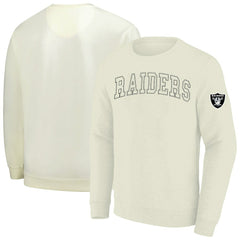 Las Vegas Raiders Profile Big & Tall Fleece Sweatshirt - Cream Sweatshirts