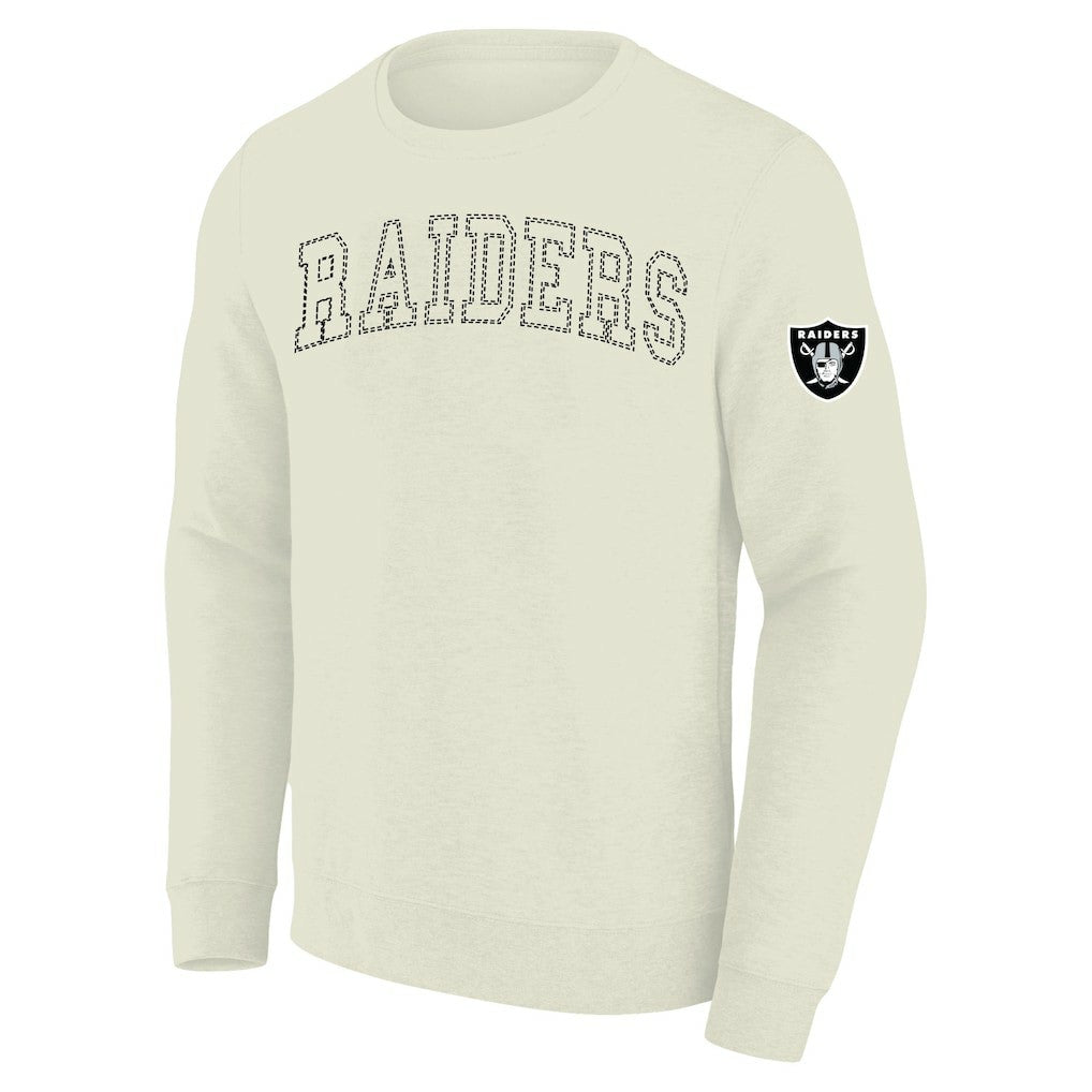 Las Vegas Raiders Profile Big & Tall Fleece Sweatshirt - Cream Sweatshirts