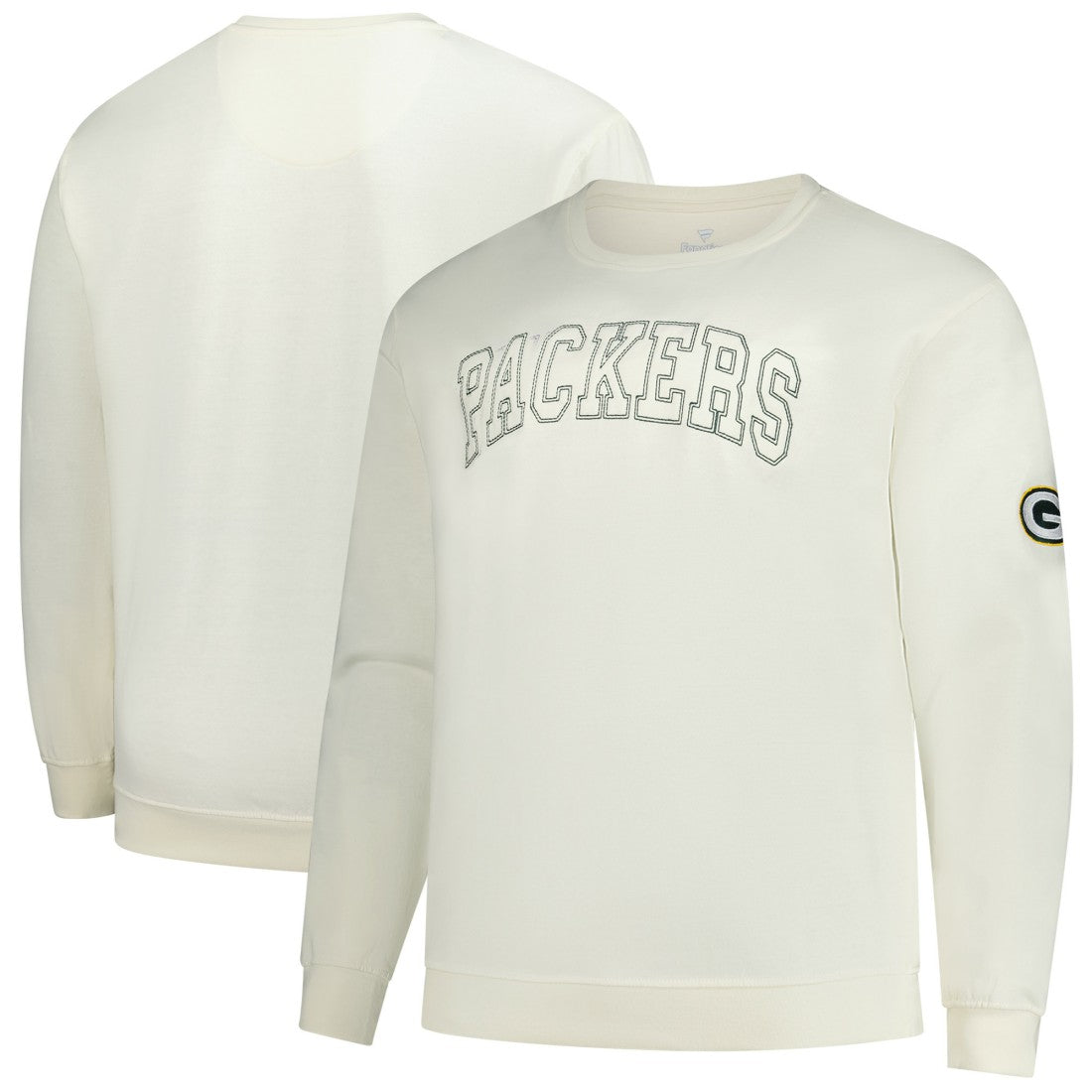 Green Bay Packers Profile Big & Tall Fleece Sweatshirt - Cream Sweatshirts