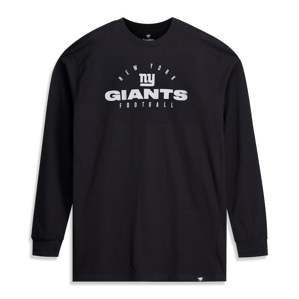New York Giants Big & Tall Coverage Scheme Long Sleeve T-Shirt - Black T-shirts