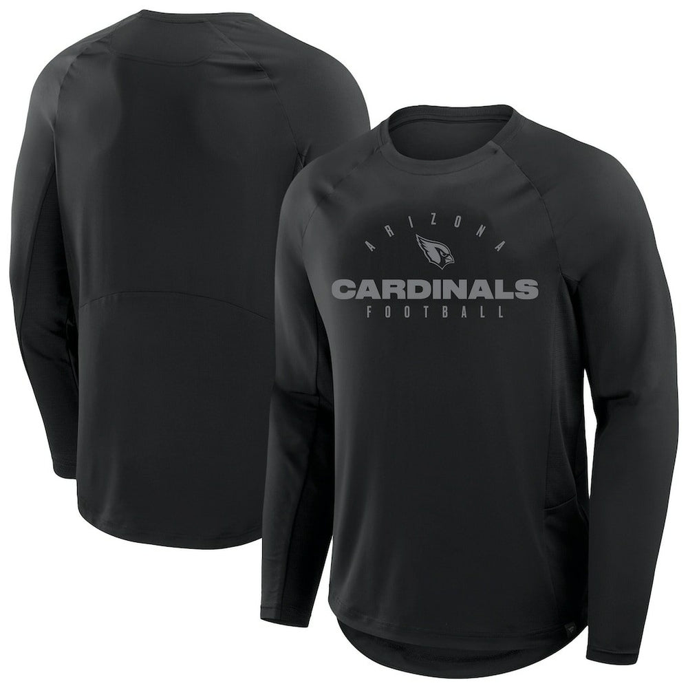 Arizona Cardinals Big & Tall Coverage Scheme Long Sleeve T-Shirt - Black T-shirts