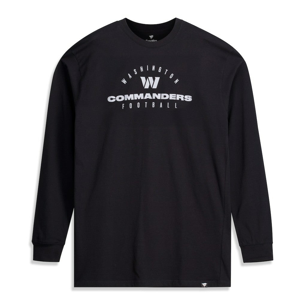 Washington Commanders Big & Tall Coverage Scheme Long Sleeve T-Shirt - Black T-shirts