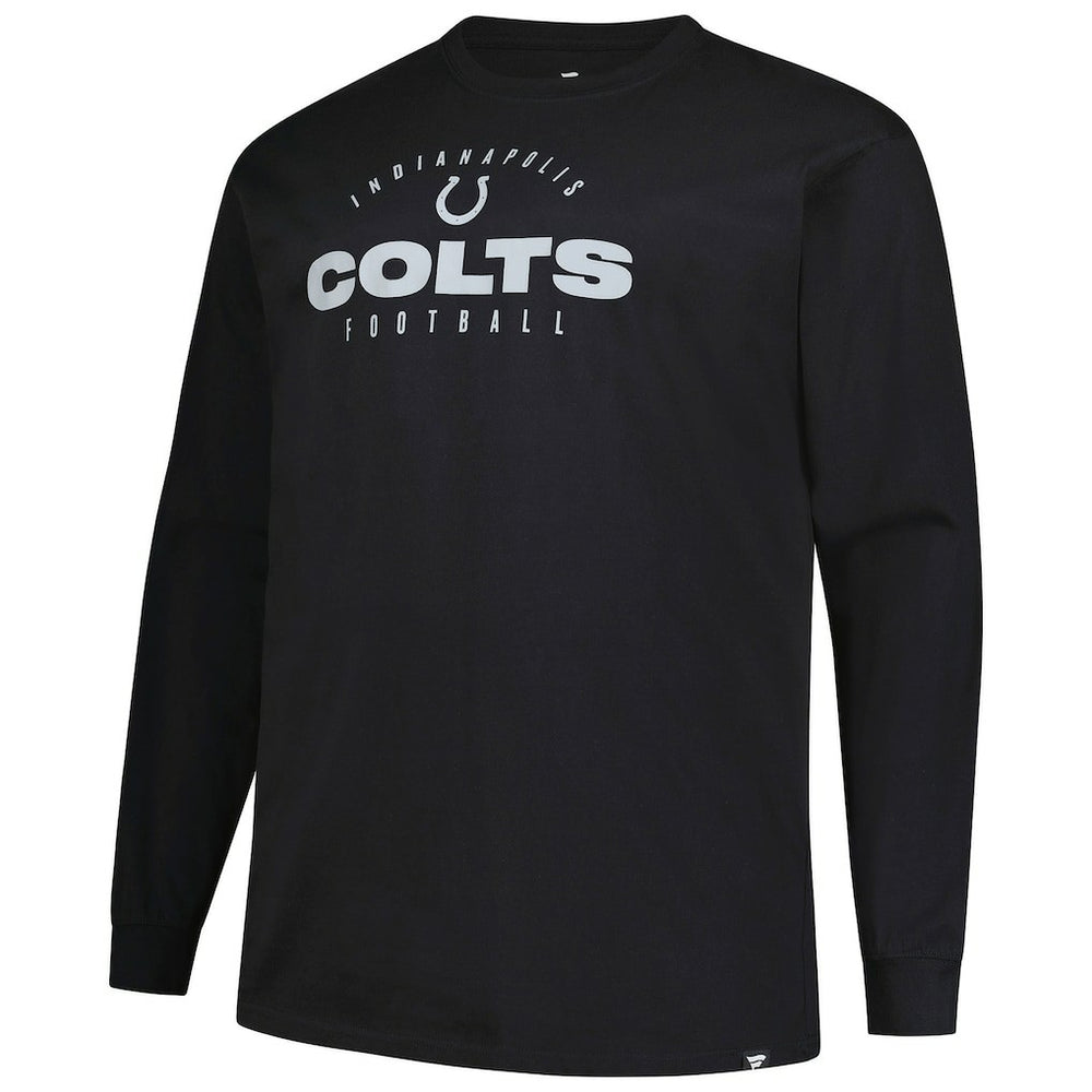 Indianapolis Colts Big & Tall Coverage Scheme Long Sleeve T-Shirt - Black T-shirts