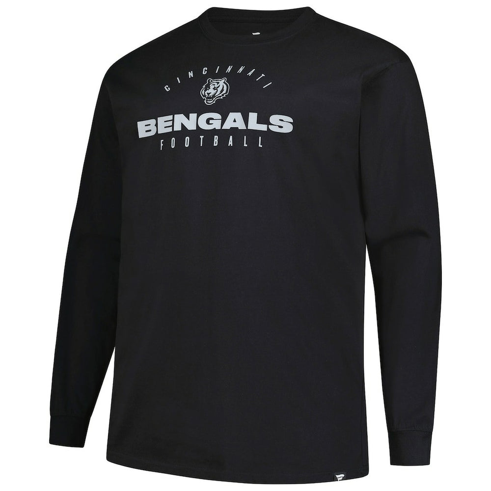 Cincinnati Bengals Big & Tall Coverage Scheme Long Sleeve T-Shirt - Black T-shirts