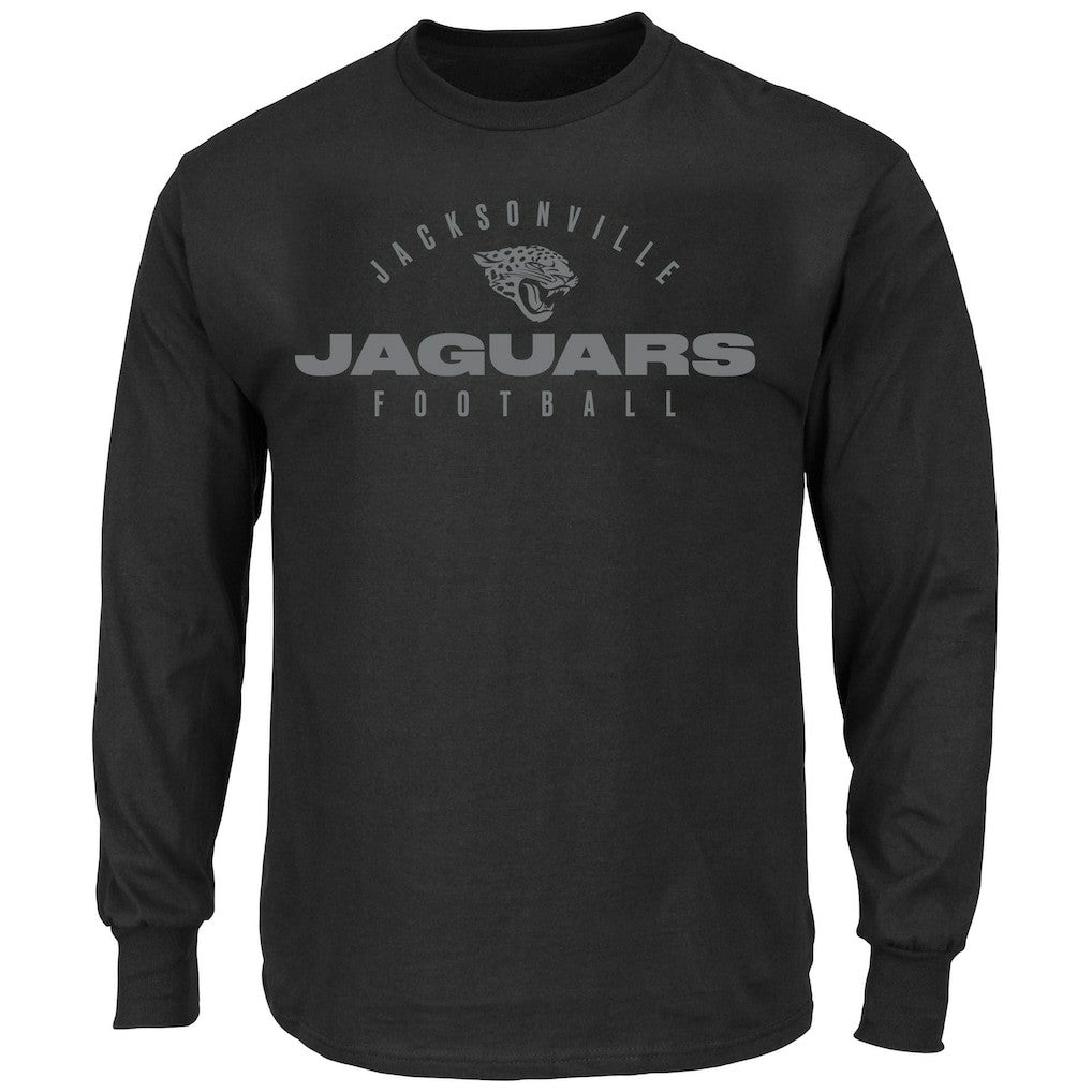 Jacksonville Jaguars Big & Tall Coverage Scheme Long Sleeve T-Shirt - Black T-shirts