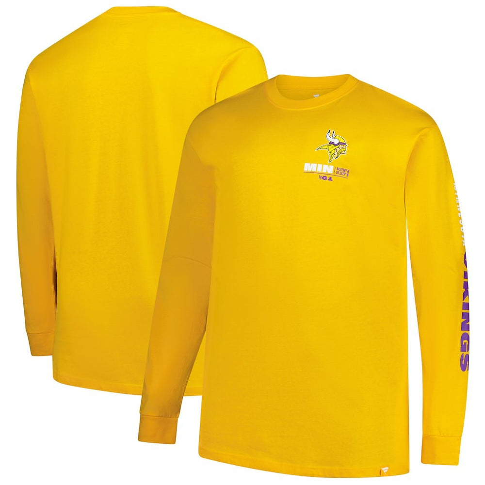Minnesota Vikings Big & Tall Clock Management Legacy Long Sleeve T-Shirt - Gold T-shirts
