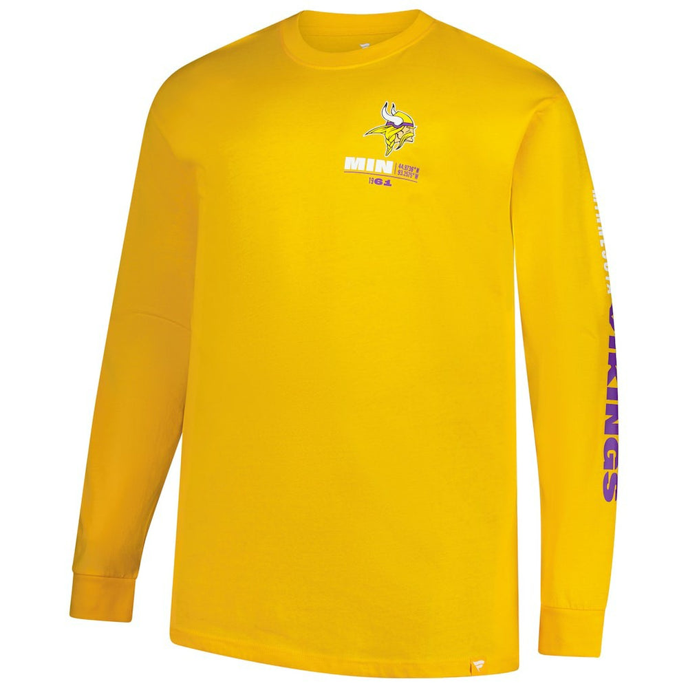 Minnesota Vikings Big & Tall Clock Management Legacy Long Sleeve T-Shirt - Gold T-shirts