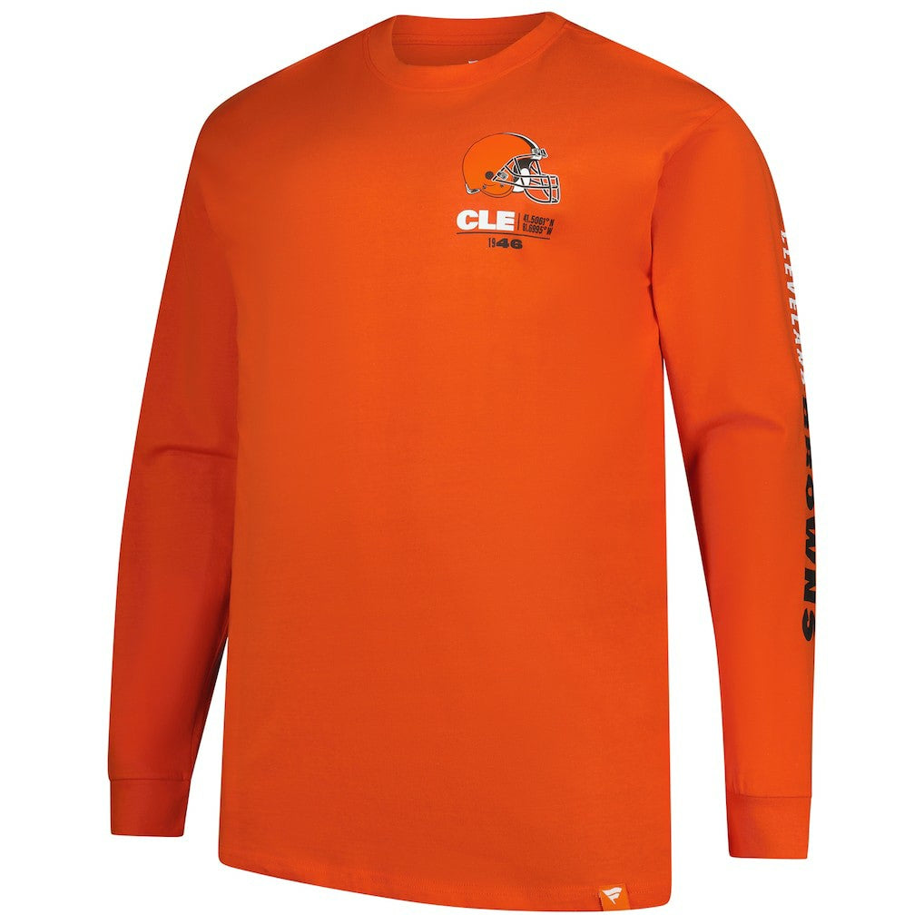 Cleveland Browns Big & Tall Clock Management Legacy Long Sleeve T-Shirt - Orange T-shirts
