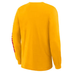 Kansas City Chiefs Big & Tall Clock Management Legacy Long Sleeve T-Shirt - Gold T-shirts