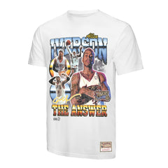 Allen Iverson Philadelphia 76ers Hardwood Classics Commemorative Player Collage T-Shirt White - Mitchell & Ness
