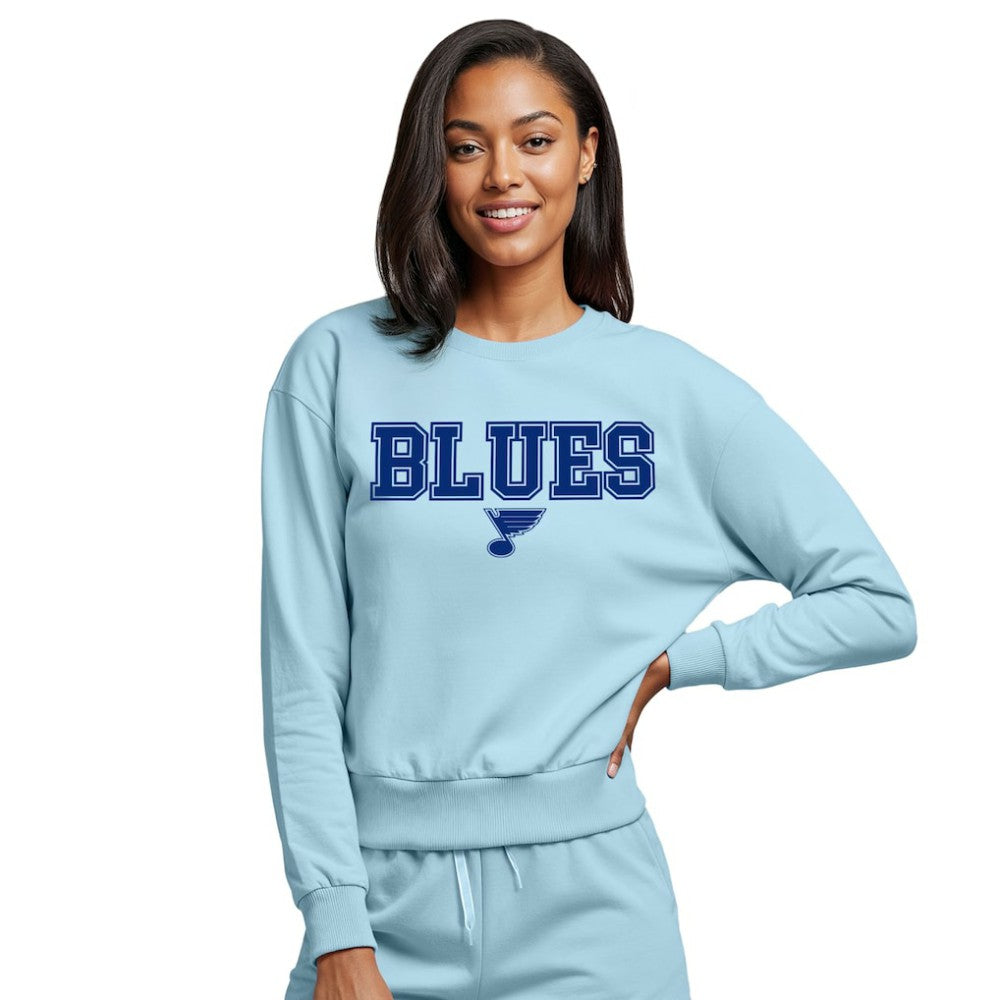 St. Louis Blues Concepts Sport Women's Tonal Pullover Sweatshirt - Light Blue | US 202955440