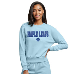 Toronto Maple Leafs Concepts Sport Women's Tonal Pullover Tri-Blend Sweatshirt - Light Blue | US 202955447