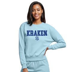 Seattle Kraken Concepts Sport Women's Tonal Pullover Sweatshirt - Light Blue | US 202955449