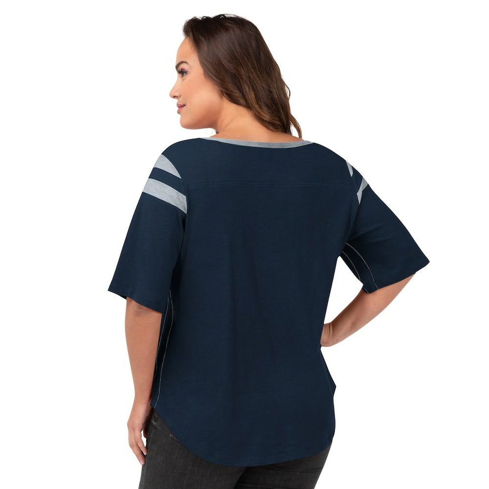 Dallas Cowboys G-III 4Her by Carl Banks Women's Plus Size Linebacker T-Shirt - Navy T-shirts