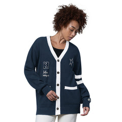 Dallas Cowboys Starter Women's Back Shot Button-Up Cardigan - Navy